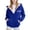C27/Blue, variant on Vividxx Kids Fall Winter Coat Girls Zip Up Hooded Jacket With Print Cute Casual Warm Pullover Pockets Outerwear For Winter Sports 110