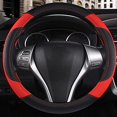 thumbnail image 2 of Funda de cuero para volante de coche antideslizante negro y rojo JAMW Sencillez, 2 of 5