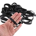 thumbnail image 5 of Black #73 Large Premium Outdoor Rubberbands .375 inch Wide, Made in USA, High Heat UV Resistant Platinum Rubber Crepe Band Approx. 240 per LB, 60 per 1/4lb (3" Long x 3/8" W) (0.25, Pounds) …, 5 of 7
