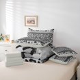 thumbnail image 5 of Homewish Modern Glitter Fashion Bedding Comforter Set 7pcs for Kids, Mystic Sliver Leopard Print Queen Bedding Sets, Cheetah Animal Reversible Queen Sheet Sets, Luxury Bedroom Decor, 5 of 7