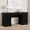 Black, variant on GOCAPTAIN 60" Fluted Home Office Desk Storage – Modern Executive Desk with Charging Station, Wooden Computer Writing Desk with File Cabinet & Drawers for Study Room, Black Walnut Brown