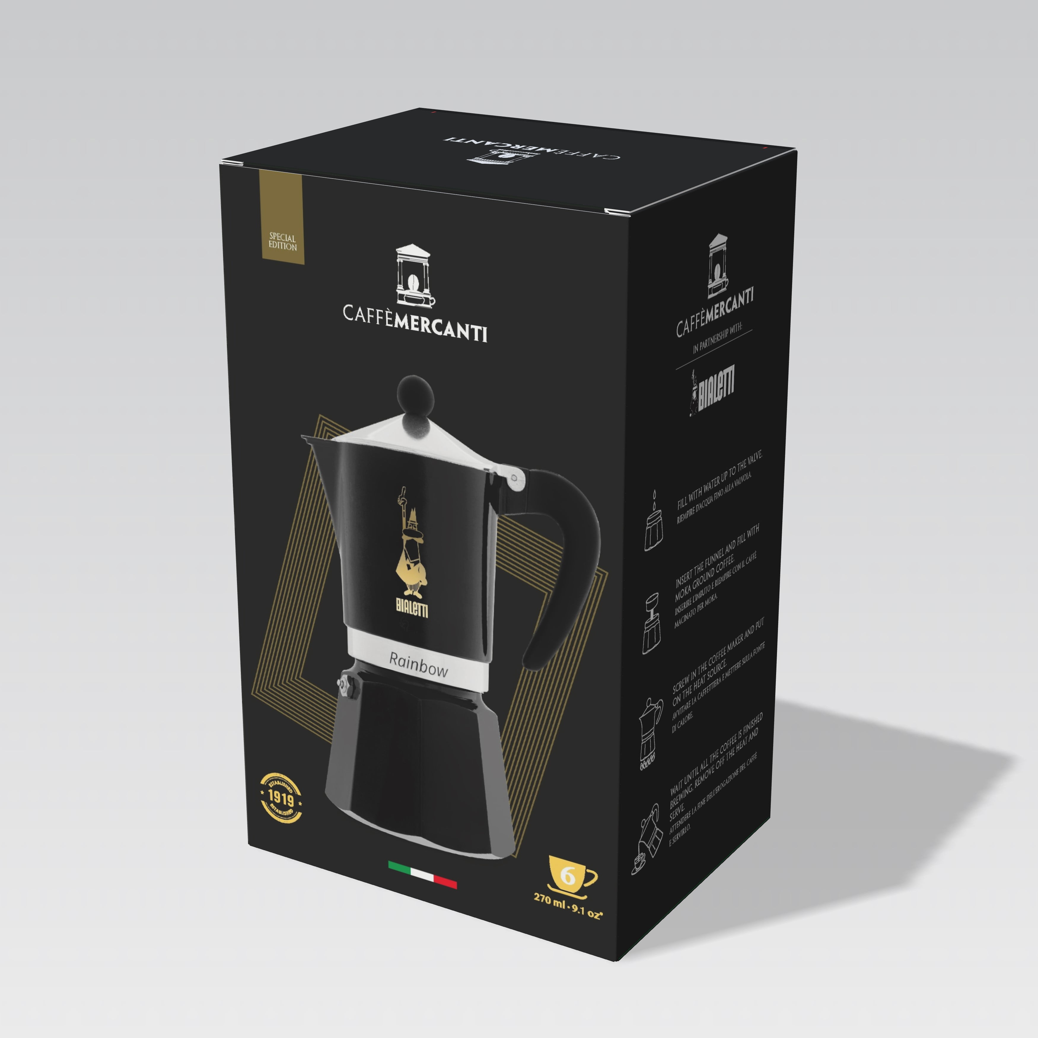 Bialetti Starbucks Italy Limited Edition Coffee Maker 4.4FL Oz New 
