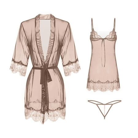 

Larisalt Womens Lingerie Sleepwear for Women Sleep Tank Chemise Racerback Sleeveless Sleep Dress D L
