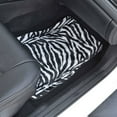 BDK Zebra Car Seat Covers with Floor Mats, Animal Prints 2Tone Split