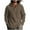 Brown, variant on PuLe Hoodies for Men Men Fashion Casual Stripe Button Round-Neck Long Sleeve With Hooded Blouse