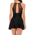 thumbnail image 6 of LEKWK Swim Dress for Women Swimwear Tummy Control Halter Modest Skirt Bathing Suits Open Back Ruched One Piece Swimsuit Pool Beach Vacation Party Outfits, 6 of 7