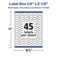 thumbnail image 6 of Avery Glossy Clear Barbell Labels, .5" x 2.5", 4,500 Labels, 6 of 9
