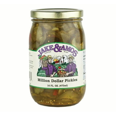 Pickle Slices - Jake & Amos Million Dollar Pickles 16 oz. (3 Jars)