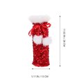 thumbnail image 2 of BESTYASH 1Ud Funda Roja Para Botella De Vino Con Festivo Para Uso En Eventos Y, 2 of 6
