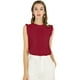 thumbnail image 1 of INSPIRE CHIC Blusas Elegante Sin Mangas Vintage De La Década De 1950 Con Volantes Para Oficina De Negocios Para Mujer borgo?a XL, 1 of 6