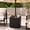 Matte Black, variant on Outdoor Umbrella Side Table, 2-in-1 Outdoor Side Table with Umbrella Hole, 15.9 Gallon Fillable Umbrella Stand Base, Fit Up to 1.5" Pole, Square Patio Side Table for Poolside, Deck, Matte Black
