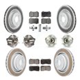 thumbnail image 1 of Transit Auto Front Rear Hub Bearing Assembly Coated Disc Brake Rotor and Ceramic Pad Kit (10Pc) for Car Dodge Challenger Charger with Brembo Brakes GT with AWD Left Right (Driver Passenger) KBB-126184, 1 of 11
