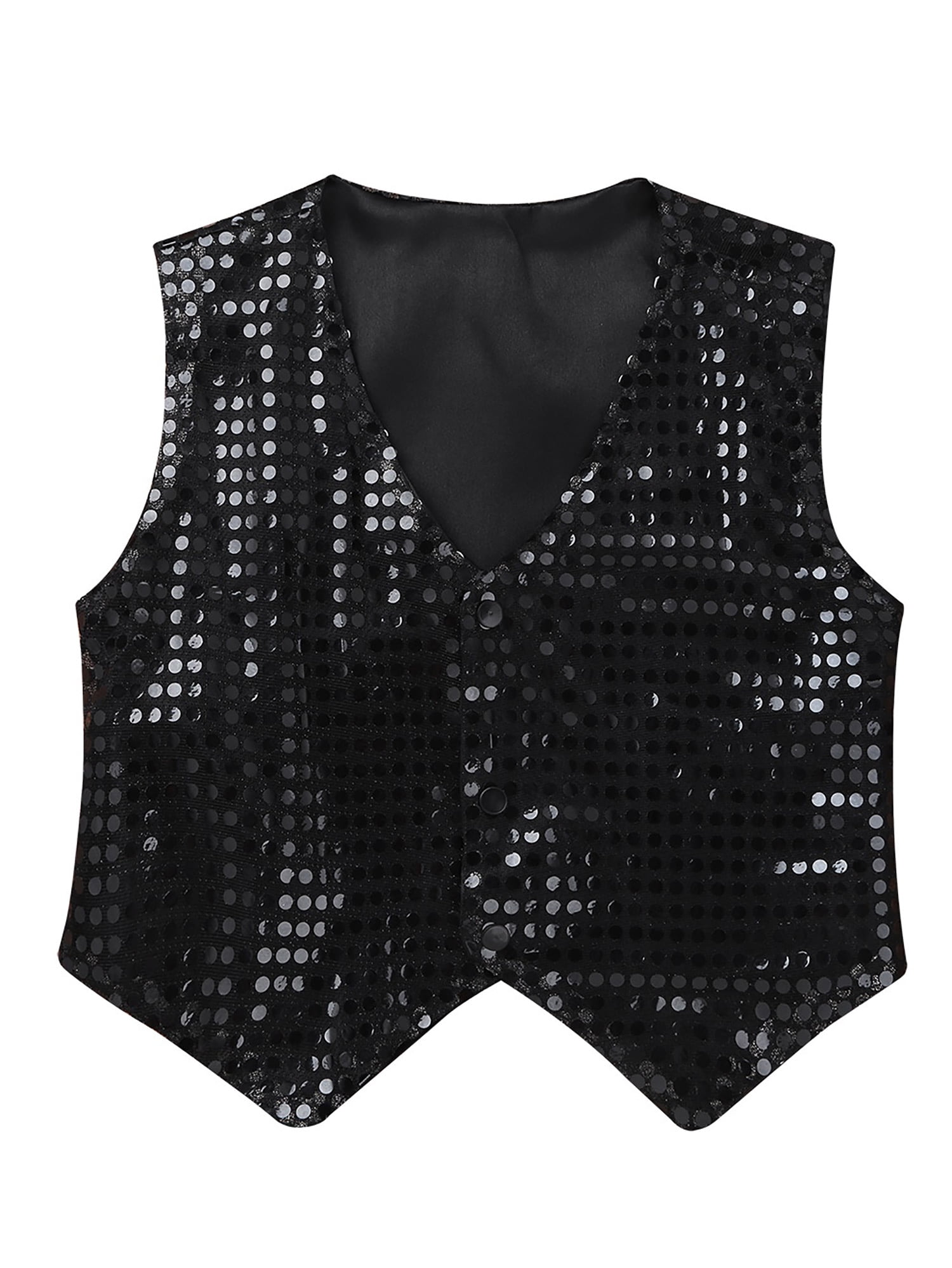 white sequin vest top