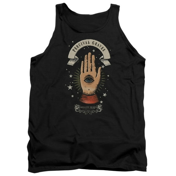 Trevco Sportswear WB236-TK-4 Fantastic Beasts Percival Graves Adult Tank Top, Black - Extra Large