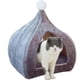 thumbnail image 1 of Cat House Cat House Cat Basket Cat Dog House With Removable Cushion Cat Basket Cat House Comfortable Cat Nest For Cat Cat Bed (30x30x40cm, Gray), 1 of 5