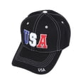 thumbnail image 1 of Top Headwear EEUU Patriotric Baseball Gorra - Negro TOP HEADWEAR Gorra de béisbol, 1 of 1
