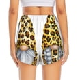 thumbnail image 3 of Picia Leopard Gnomes Pattern Women's 2 in 1 Athletic Running Shorts High Waisted Workout Casual Gym Sweat Shorts with Comfy Liner Zipper Pockets-Medium, 3 of 9