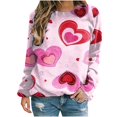 thumbnail image 2 of Meichang Sweatshirts à Col Rond pour Femmes, Sweatshirts de la Saint-Valentin, Sweatshirts Graphiques Cœur d'Amour Doux, Pull à Manches Longues Décontracté, Cadeaux de la Saint-Valentin, 2 of 5