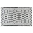 thumbnail image 1 of Chic Moroccan 20x32 in Non-Slip Runner Rug - Ultra-Thin, Soft, & Washable. Perfect as Entryway Carpet, Bathroom, Laundry, Kitchen Rug. White Distressed Print Adds Elegance to Living Room, 1 of 5