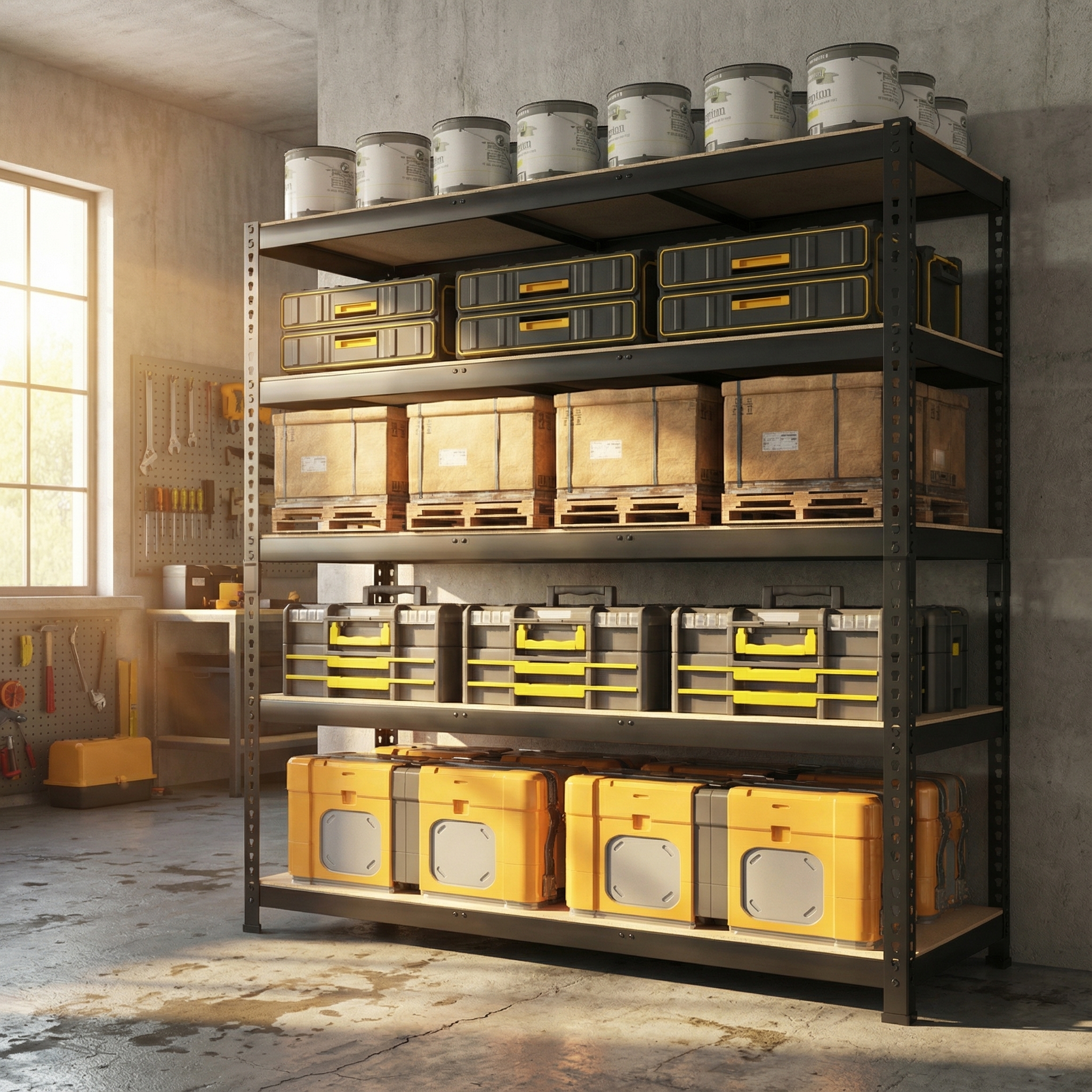 TrumanPick Metal Storage Shelves 48" W x 24" D x 71" H Adjustable Heavy Duty Shelving for Garage,3250lbs