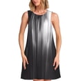 thumbnail image 1 of Easygdp Monochrome Abstract Lines para Vestido Transpirable de Mujer, Vestido Suelto de Manga Corta con Pliegues y Bolsillos para el Verano, 1 of 7