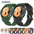 thumbnail image 1 of ALMNVO Bracelet Compatible pour Galaxy Watch 4 40mm 44mm Frontier TPU Robuste + Bracelet Galaxy Watch 4 Noir, 1 of 1