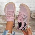 thumbnail image 3 of Womens Mesh Athletic Shoes Leopard Print Wide Toe Box Lace Up Running Shoes Breathable Non Slip Sneakers, 3 of 6