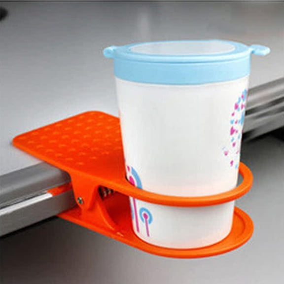 Cup Holder Chair Clip for Desk, Anti-Spill Coffee Mug Holder, Clip On Drink Holder for Table Edge to Prevent Spills, Under Desk Organizer, Office Accessories, 1 Pcs