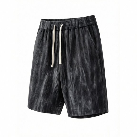 TEAJOPSUU Men's Graphic Print Shorts Lightweight Athletic Running Workout Mesh Beach Summer Shorts A-Black