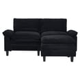 thumbnail image 2 of Gewnee Loveseat Sofa with Ottoman for Living Room, Modern Chenille Comfy Sectional Sofa Cloud Couch, 2-Seat, 2 of 12
