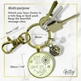 thumbnail image 4 of Dandelion Gutsy Goodness Bronze Keychain Some See A Wish Or Weed Positive Thinking Jewelry Flower Charm, 4 of 8