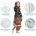 thumbnail image 7 of Leopard Print and Footballs Pattern Hooded Bath Towel，60"x35" for Ages 3 To 12 Kids, Quick Dry Lightweight Soft Microfiber Hood Beach Towel Cover Up for Kids, 7 of 7