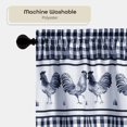 thumbnail image 5 of PowerSellerUSA Window Curtain Valance, Country Rooster Decor for Kitchen and Living Room, Premium Buffalo Plaid Curtains, Perfect Valances for Windows, 58" W x 14" L, Navy Blue, 5 of 7