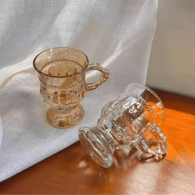 2pcs Vintage Irish Coffee Mugs, Crystal Clear Irish Coffee Glass with  Handle, Footed Stem Base, Heat Resistant, Heavy Duty Cups for Hot  Chocolate, Tea, Gray - Walmart.com
