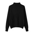 thumbnail image 5 of XIYON Sweaters for Women Elegant Turtleneck Pullover Sweater Fall Winter Color Block Thickened Loose Outerwear Sweater, 5 of 5