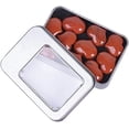 thumbnail image 3 of Angelstones Natural 10pcs Red Jasper Gemstone Healing Crystal 1 inch Mini Puffy Heart Pocket Stone Iron Gift Box, 3 of 3