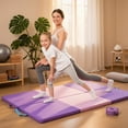 thumbnail image 5 of Resenkos Gymnastics Mat, Exercise Tumbling Mat,6 x 2ft Tri-Fold Gym Mat with Handles and Removable Zippered Cover-Pink & Purple, 5 of 8