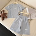 thumbnail image 4 of ITSAME Girls Athletic Outfit Sets, Quick-Dry Crewneck Tops and Shorts 2-Piece Loose Outdoor Sport Sets Light Blue Size 14-15, 4 of 6