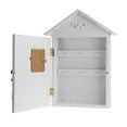 thumbnail image 2 of EeaseCA Mediterranean House Key Storage Holder Case Wall Mounted Wooden Storage Box (Lighthouse), 2 of 8