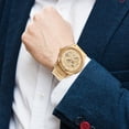 thumbnail image 4 of Reloj de pulsera para hombre, reloj de acero inoxidable, reloj de negocios resistente al agua para hombre, 4 of 7