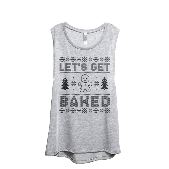 Let's Get Baked Ginger Women's Fashion Sleeveless Muscle Workout Yoga Tank Top Sport Grey Small