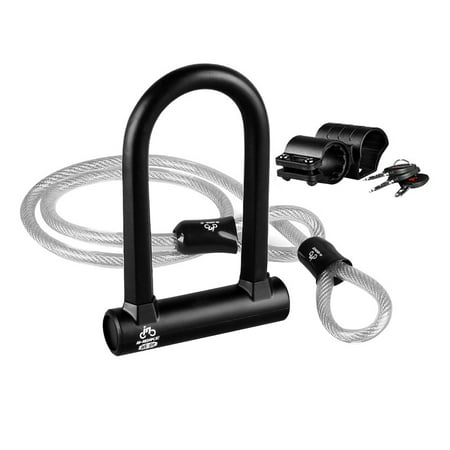 U-type Steel Cable Lock Motorcycle Bicycle Electric Bike Anti-theft