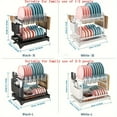 thumbnail image 4 of 1pc Space-Saving Dish Drying Rack - 2 Tier, High-Capacity Organizer with Drainboard & Pipe, Perfect for Kitchen Countertop Storage & Organization, 4 of 4