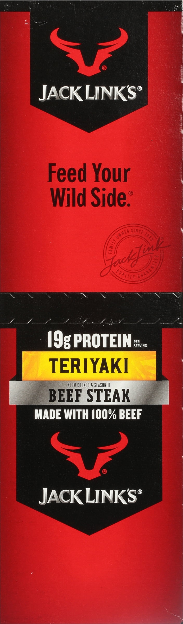 Jack Link's Slow Cooked & Seasoned Teriyaki Beef Steak 12 ea