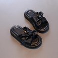 thumbnail image 4 of Toddler Little Kids Shower Pool Slide Sandals Soft-Soled Non-Slip Summer Home Slippers with Cute Bowknot, 4 of 5