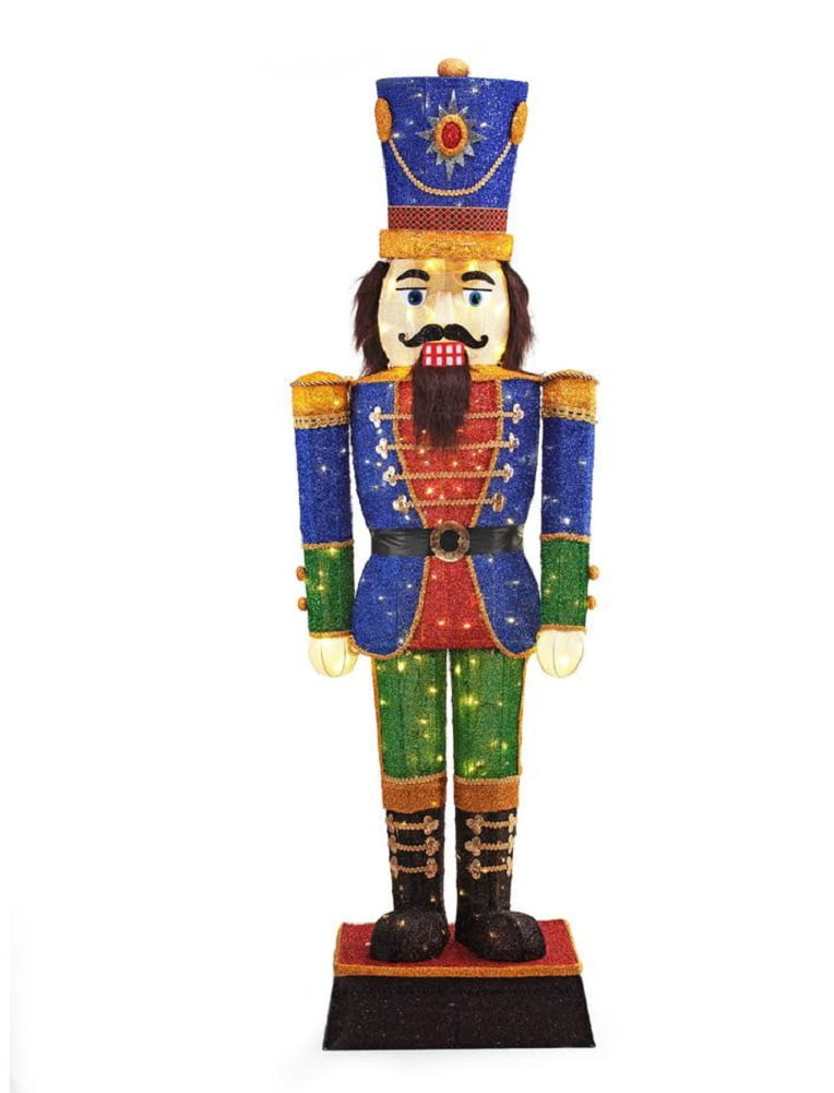 Home Accents Holiday LED 72" Toasty Tinsel Nutcracker Christmas