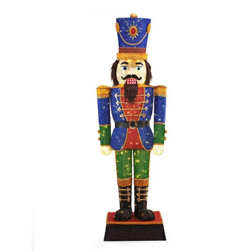 Home Accents Holiday Tinsel Nutcracker 72 in. LED Outdoor Christmas
