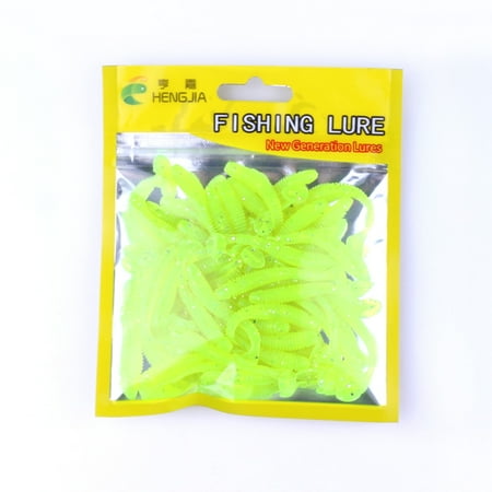 50PCS Soft Lure T-Tail Fish Soft Bait Soft Baits Artificial Blackfish Striped Bass Fishing Gear Tackles Spinning