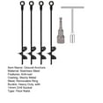 thumbnail image 7 of Ettsollp 4Pcs Spiral Ground Anchors Heavy Duty Trampoline Anchors Anti-rust Coating Stable Fixation Tent Stakes with 14mm Drill Socket for Swings Sheds Tents Gazebos, 7 of 7