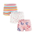thumbnail image 2 of WIBACKER 3 Pack Girls 100% Cotton Boyshorts Panties 2-12T Kids Cartoon Boxer Shorts Underwear, 2 of 9
